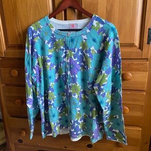 Quacker Factory Floral Cardigan, NWOT